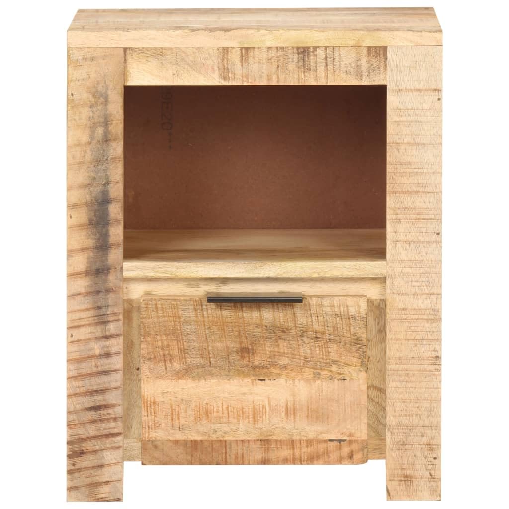 vidaXL Bedside Cabinet 15.7"x11.8"x19.7" Rough Mango Wood